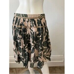 Tse Say garden leafy A line skirt 4 nature breezy crunchy granola office casual